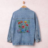 Embroidered look flowers denim jackets (Hangar)