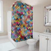 Embroidered seamless geometric pattern. Ornament E Douchegordijn (In situ)