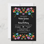 Embroidery Floral Folk art Wedding Kaart (Voorkant)