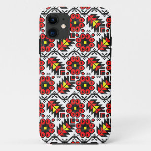 Embroidery Folklore Art kruis-stitch floral flower iPhone 11 Hoesje