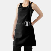 Embroidery Heartbeat Lover Tee Schort (Insitu)