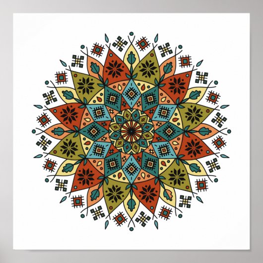 Embroidery Mandala Poster (Voorkant)