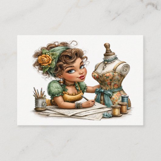 Embroidery / Sewing / Seamstress  Visitekaartje (Voorkant)