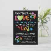 Embroidery Taco'bout Love koppels douche Kaart (Staand voorkant)
