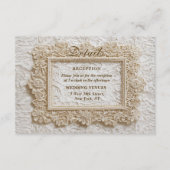 Embroidery Timeless Lace Frame Wedding Details Informatiekaartje (Voorkant)