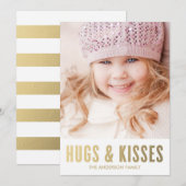 Embrous et baisers | Carte photo de la Saint Valen (Devant / Derrière)