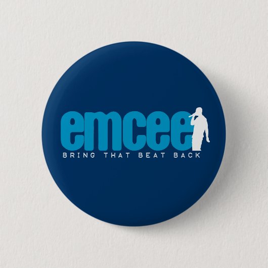 Emcee (MC) - blauw Ronde Button 5,7 Cm (Voorkant)