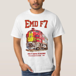 EMD F7 Santa Fe Warbonnet Diesel Locomotive. T-shirt