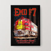 EMD F7 Santa Fe Warbonnet with American Flag. Button (Voorkant)