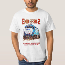 EMD GP38-2 Diesel Locomotive GATX blauw en wit T-shirt