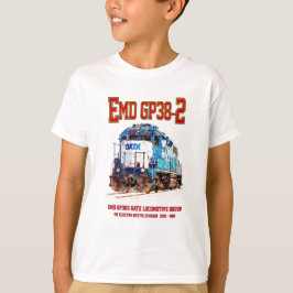 EMD GP38-2 Diesel Locomotive GATX blauw en wit T-shirt