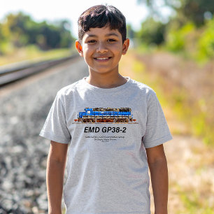 EMD GP38-2 Diesel Locomotive GATX blauw en wit T-shirt