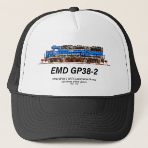 EMD GP38-2 Diesel Locomotive GATX blauw en wit Trucker Pet