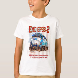 EMD GP38-2 Diesellocomotief en Amerikaanse vlag T-shirt