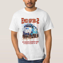 EMD GP38-2 Diesellocomotief en Amerikaanse vlag T-shirt