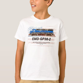 EMD GP38-2 Diesellocomotief en Amerikaanse vlag T-shirt