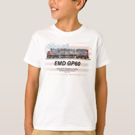 EMD GP60 Diesel Locomotief en Amerikaanse vlag T-shirt