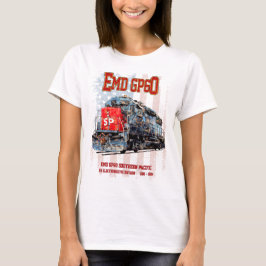 EMD GP60 Diesel Locomotief en Amerikaanse vlag T-shirt