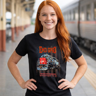 EMD GP60 Diesel Locomotief en Amerikaanse vlag T-shirt
