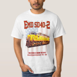  EMD SD40-2 Diesel Locomotive Amerikaanse vlag T-shirt