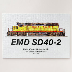 EMD SD40-2 Diesellocomotief. Unie voor de Stille O Legpuzzel