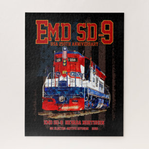 EMD SD-9-locomotief USA 250e verjaardags liveriede Legpuzzel