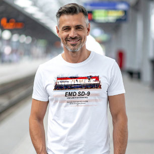 EMD SD-9-locomotief USA 250e verjaardagsuitvoering T-shirt