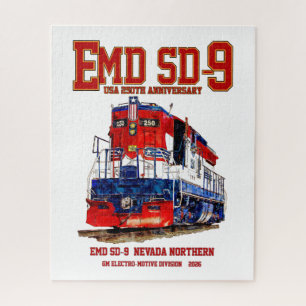 EMD SD-9 USA 250e verjaardag erfgoedlocomotief Legpuzzel