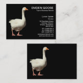 Emden Goose - Black Visitekaartje (Voorkant / Achterkant)