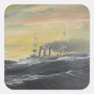 Emden heeft de golven in de Indische Oceaan van 19 Vierkante Sticker
