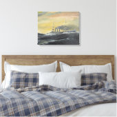 Emden rides the waves Indian Ocean 1914 2011 Canvas Afdruk (Insitu (Slaapkamer))