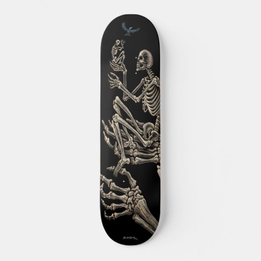 Emek "Skeletonbird" Skateboard (Voorkant)