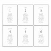 EMELIA 4 x 5,5" Carte de sièges Mariage Étiquettes (Devant)