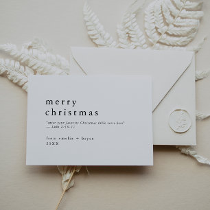 EMELIA Black Easy Bible Verse Religieuze Kerst Feestdagenkaart