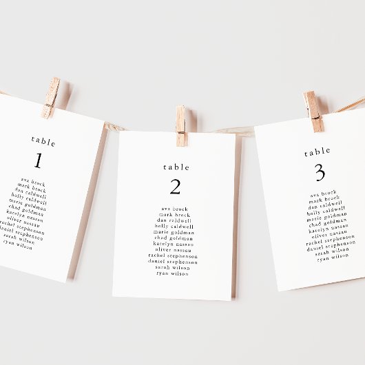 EMELIA Boho Minimalistische Wedding Seating Chart 