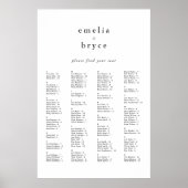 EMELIA Boho Unieke Trouwzaalstoelindeling Sjabloon Poster (Voorkant)