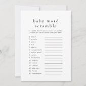 EMELIA Eenvoudig Baby shower Word Scramble Game Ka Kaart (Voorkant)