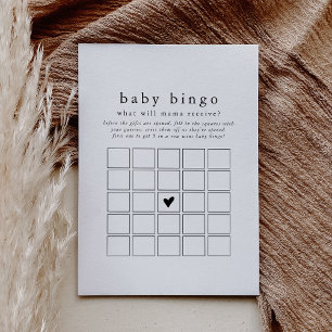 EMELIA Eenvoudige Baby Bingo Baby shower Game Kaar Kaart