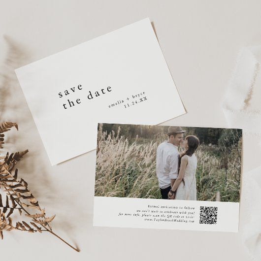 EMELIA Foto Moderne Boho Winter Minimalistische Hu Save The Date