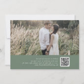 EMELIA Foto Mountain Sage Green Moderne bruiloft Save The Date (Achterkant)