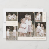 EMELIA Gold Schattige Voorzijde Achterzijde Multi  Feestdagenkaart (Achterkant)