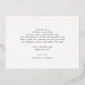 EMELIA Goud Folie Groen Multi Foto Kerstmis Folie Feestdagenkaart (Achterkant)