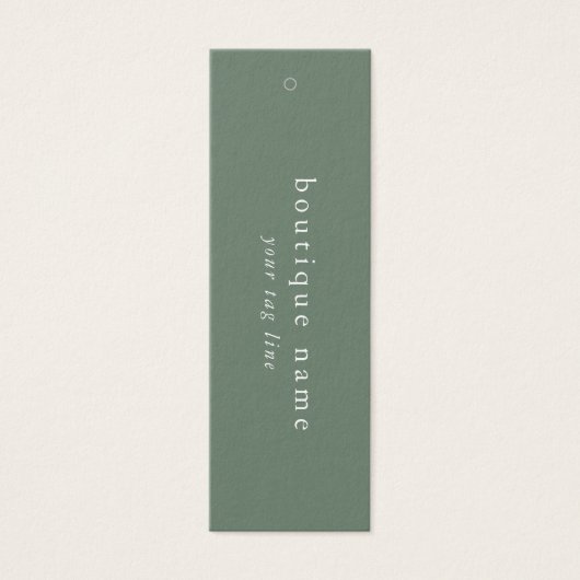 EMELIA Green Hang Labels Kledinglabel Prijs Label Mini Visitekaartjes (Voorkant)