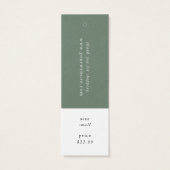 EMELIA Green Hang Labels Kledinglabel Prijs Label Mini Visitekaartjes (Achterkant)