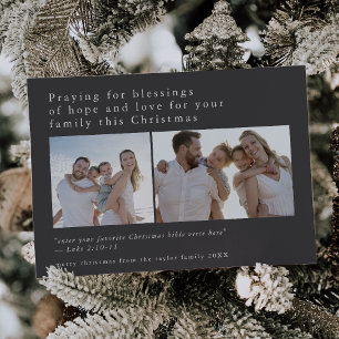 EMELIA Grey Foto Unieke Bijbel Citaten Kerstmis Feestdagenkaart