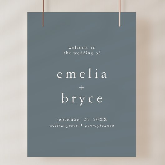 EMELIA Marine Simple Mariage Modèle Affiche de bie