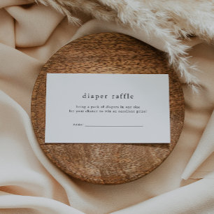 EMELIA Minimaal Eenvoudig Baby shower Luierloof Informatiekaartje