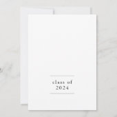 EMELIA Modern Boho Minimalist Graduation Party Kaart (Achterkant)