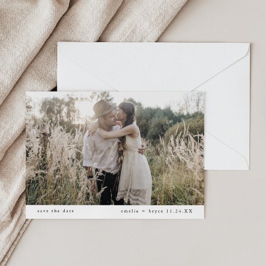 EMELIA Moderne Boho Foto Rustiek Minimalistische H Save The Date
