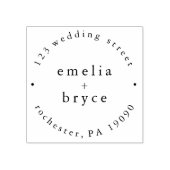EMELIA Monogram Simpele Boho Trouw Rubber Stempels (Afrduk)